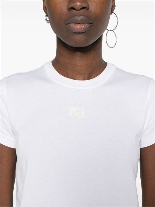 T-shirt in cotone con logo ALEXANDER WANG | 4CC3241521100